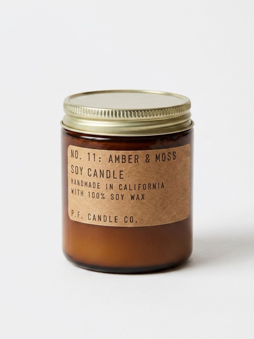 No. 11 Amber & Moss Soy Candle — Amber Jar